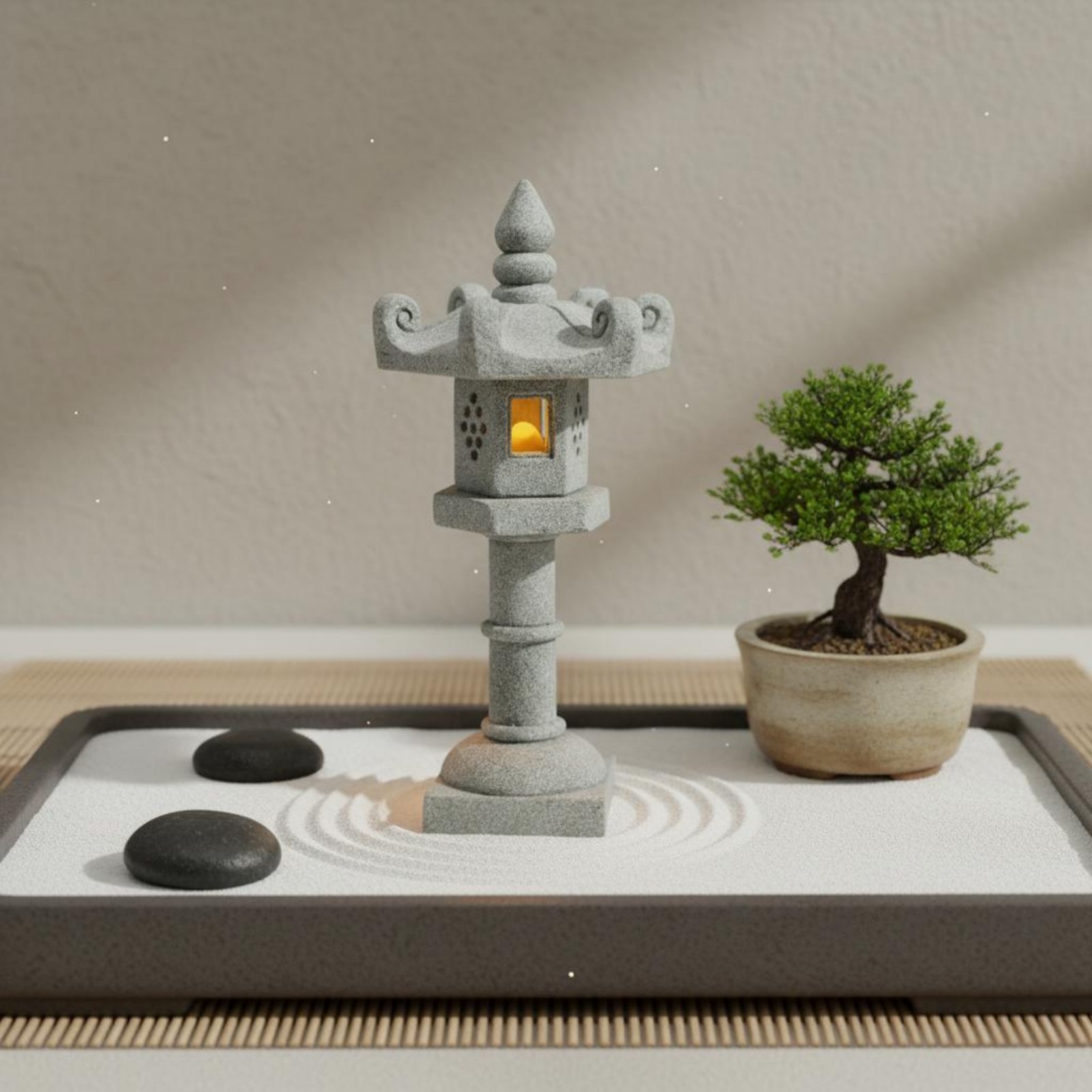 Миниатюрный каменный фонарь с  – обзор и цена Japanese Garden Bonsai