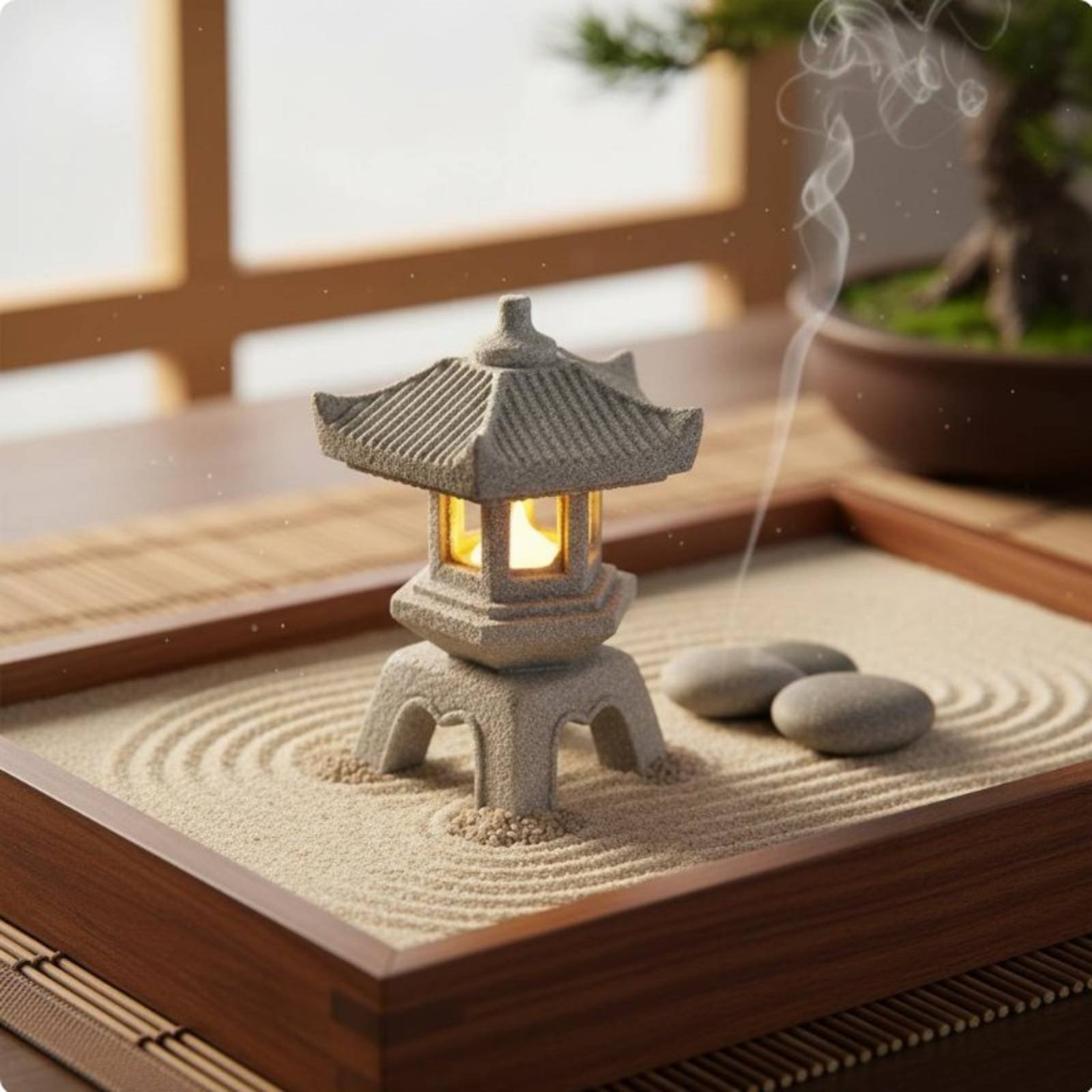 Миниатюрный каменный фонарь с  – обзор и цена Japanese Garden Bonsai